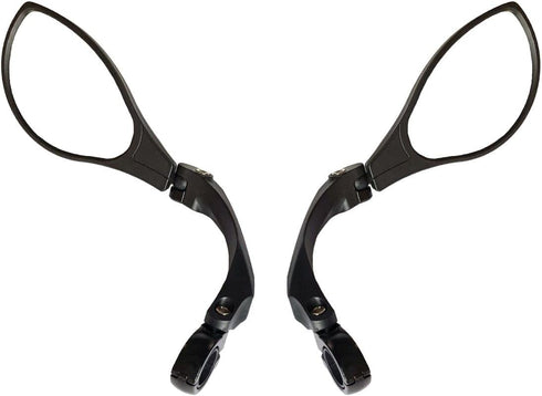 Hafny New Handlebar Bike Mirror, Adjustable Rotatable, HD Blast-Resistant, Silver (1 Pair)