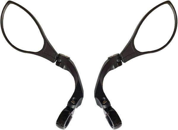 Hafny New Handlebar Bike Mirror, Adjustable Rotatable, HD Blast-Resistant, Silver (1 Pair)