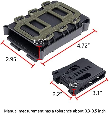 IDOGEAR Mag Pouch 5.56mm Rifle Magazine Pouches, 7.62mm Molle Softshell Universal Carrier for M4 AR15 M16 AK