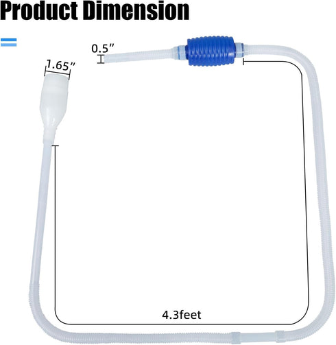 AQUANEAT Fish Tank Water Changer, Aquarium Vacuum Siphon, Gravel Cleaner, Hand Pump