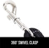 Gorilla Grip Heavy Duty Dog Leash, Strong Reflective Rope, Soft Handle for Night Walking, Black, Durable Puppy Training