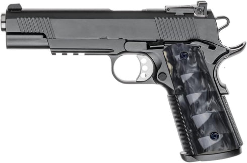 Guuun 1911 Magwell Grips, High Polished Synthetic Pearl Resin with Ambi Safety Cut