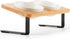 Ceramic Elevated Cat Bowls with Bamboo Stand, 10° Tilted Raised Dishes for Food and Water, Anti Vomiting Pet Bowl Set