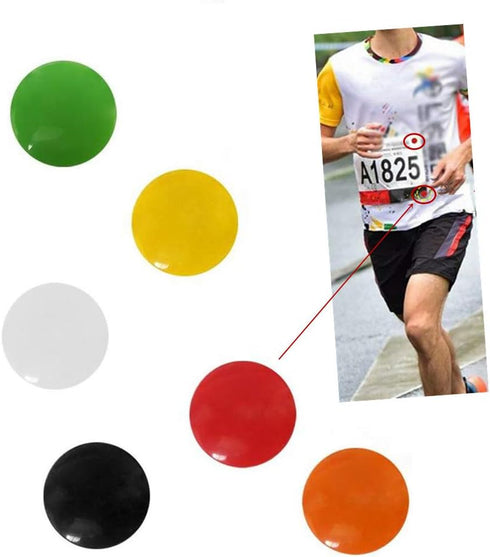 QWQJ 4Pcs Race Number Magnetic Race Bib Holders Running Fix Clips Number Belt Cloth Buckle Triathlon Run Cycling