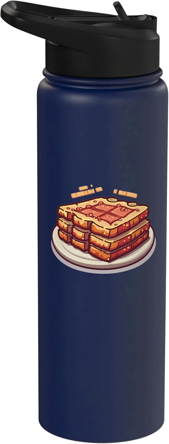 Pork Belly Cut Of Pork Bacon Meat Designs Pork Belly 8 Bit Stainless Steel Insulated Water Bottle