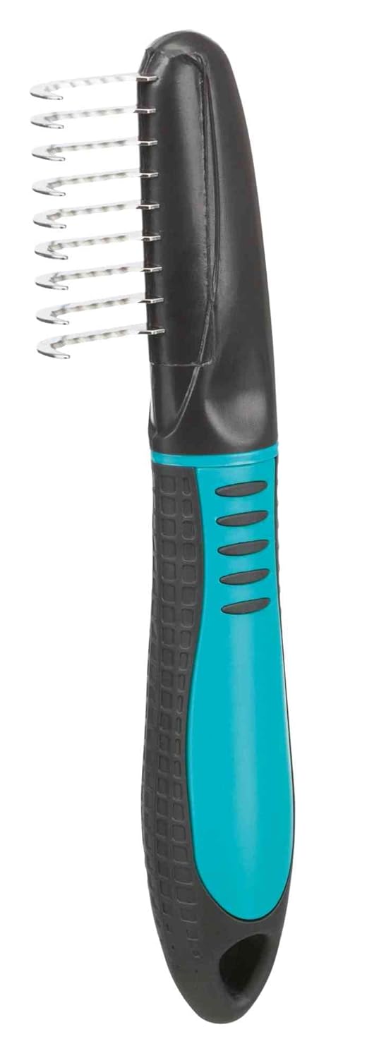 TRIXIE Pet Universal Grooming Rake for Cats and Dogs, 7" (18cm) - Removes Mats and Tangles