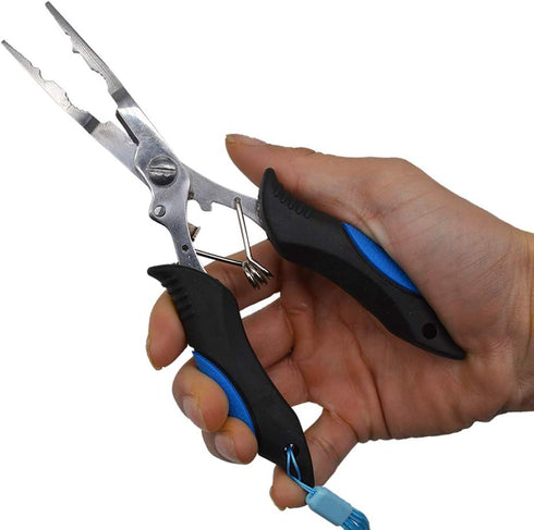 Stainless Steel Fishing Pliers - Needle Nose Plier for Cutting Fishing Line, Multitool Pliers with Sheath and
