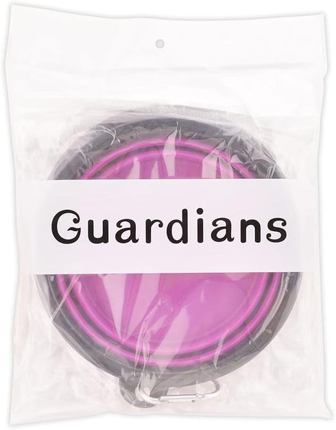 Large Collapsible Dog Bowls, 34oz Portable Travel Water Food Bowls with Carabiner Clip, 2 Pack (Purple + Red)
