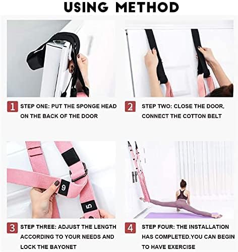 Fitness Yoga Stretching Strap, Adjustable Leg Stretcher for Back Bend Assist Trainer