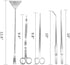 Aquascaping Tools 5 in 1 Kit, Stainless Steel Anti-Rust Aquarium Scissors, Tweezers, Spatula