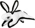 TUFFY World's Tuffest Soft Dog Toy - Barnyard Junior White Rabbit, Durable, Machine Washable