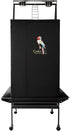 Colorday Good Night Bird Cage Cover for Large Bird Cage with Play Top, Black, 68"