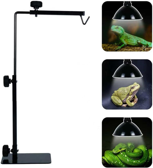16.6-31 inch Reptile Lamp Stand, Adjustable Domes Heat Lamp Metal Bracket Floor