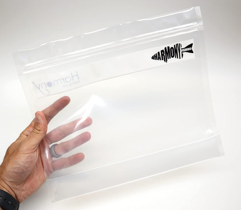 Harmony Fishing Bait Bags (10 Pack) - Durable Clear Storage Bag Organizers for Fishing Accessories