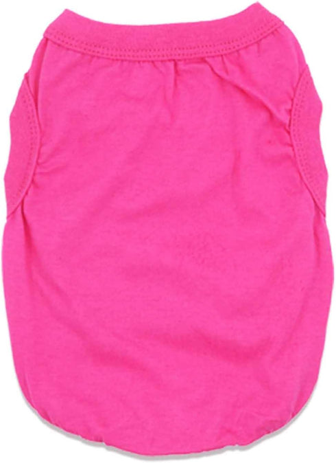 6 Pack Yorkie Clothes, Plain Dog T-Shirt, 100% Cotton Solid Pet Shirts for Small Dogs, Blank Puppy T-Shirts