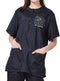 Short Sleeves Pet Grooming Smock with Zipper, Dog Grooming Work Clothes with 2 Pockets