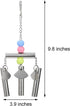Bird Stainless Steel Bells String, Parrot Hanging Chew Toy for Parakeet, Cockatiel, Cockatoo (Silver)
