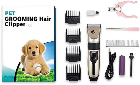 Cakapet Trimmer,Cordless,Low Trimmer Dog Clippers Grooming Kit and Paw Noise, Electric Quiet,Rechargeable, Dog