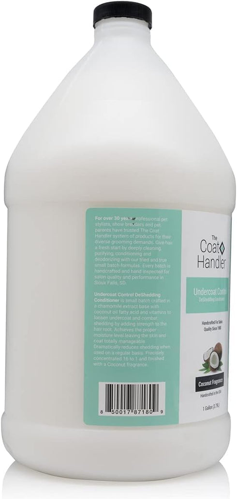 Undercoat Control Deshedding Dog Conditioner, 1 Gallon - Coconut Milk Fragrance, Omega 3 and 6 Rich, Reduces Shedding