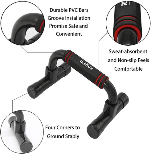 Push Up Bars for Strength Training - Ergonomic Workout Stands for Home Fitness
