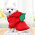 XIAOYU Apple Pet Clothes, Christmas Dog Fruit Hoodie, Fleece Sweater for Halloween Cosplay Party - Size S
