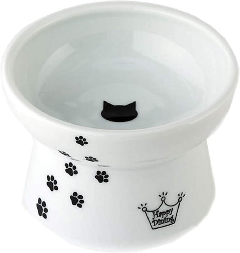 Necoichi Raised Stress Free Cat Food Bowl, Elevated Design, Dishwasher and Microwave Safe (Regular)