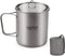 LIXADA Lightweight Titanium Pot, Camping Pot with Portable Foldable Handles for Outdoor Use