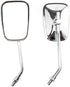 Rectangular Bike Mirror, Aluminum Alloy Cycling Reflector, Wide Angle Tricycle Quad Motorcycle Rearview Mirror