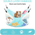 Boao 2 Pcs Guinea Pig Rat Hammock, Hanging Accessories for Small Animals, Blue, Pink, Starfish Pattern