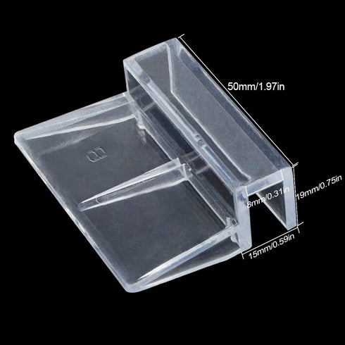 Saim Acrylic Aquarium Cover Clip, 8 PCS Clear Support Holder for Rimless Aquariums