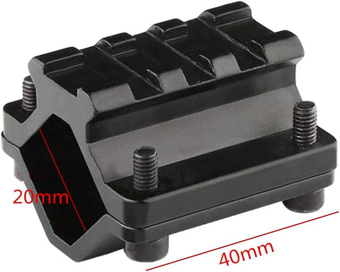 Scope Barrel Clamp Mount Adapter with Weaver Picatinny Rail