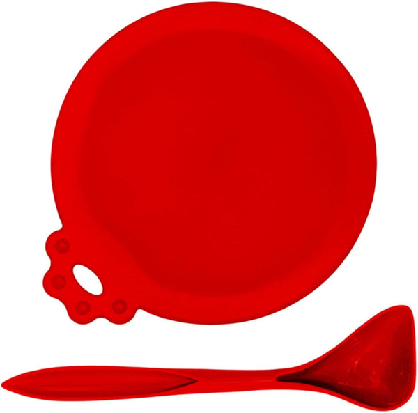 Generic Reusable Silicone Pet Food Can Lids with Measuring Spoon Airtight Seal for