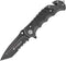 Smith & Wesson Border Guard SWBG10S Folding Knife, 8.3in High Carbon S.S. with 3.5in Serrated Tanto Blade, Aluminum