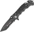 Smith & Wesson Border Guard SWBG10S Folding Knife, 8.3in High Carbon S.S. with 3.5in Serrated Tanto Blade, Aluminum