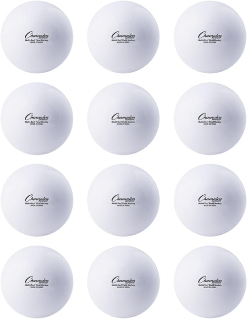 12 Pack Champion Sports Field Hockey Practice Balls - in Multiple Colors