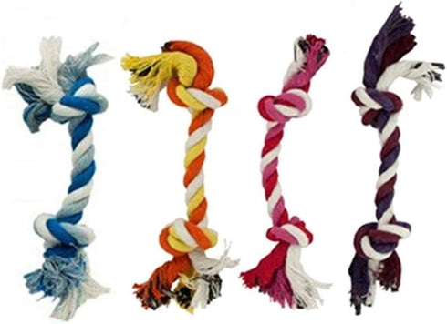 Puppy Rope Toys for Small Dogs - Teething Knots Dog Toy for Smart Newborn Pet and Active Puppies - Pack of 4