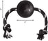 KONG Extreme Ball with Rope, Durable Fetch Toy for Tug and Playtime, Black for Large Dogs