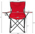 NOLLAM 19.69"" 19.69"" 31.50"" 230lbs Portable Camping Chairs Lightweight Folding Lawn Chair with Cup Holder x x