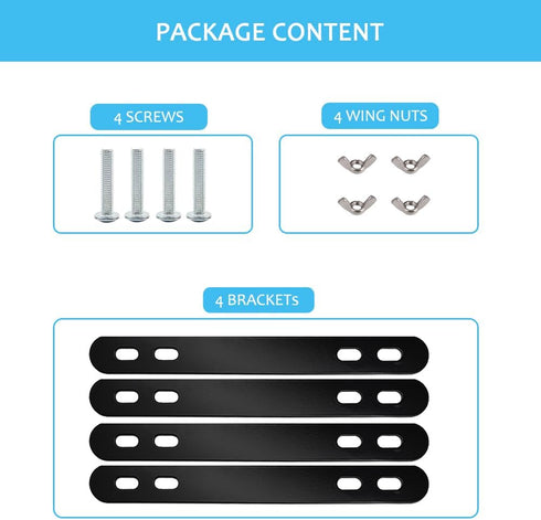 Mounting Brackets with Screws and Nuts for Bike Basket Installation, Metal Sheets Iron Plates Basket Holder Mount Adapter for Bicycle Cargo Rack, DIY Crafts Home Decor by MATTISAM