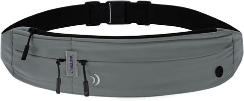 WATERFLY Running Belt Fanny Pack, Jogging Waist Pack for Men Women, Sport Workout Exercise Fitness Phone Holder