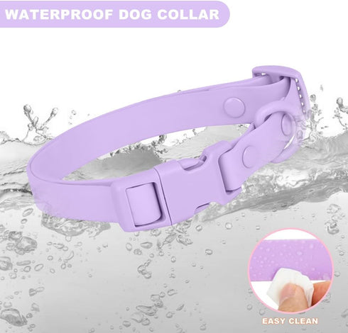 FEimaX Waterproof Dog Collar, Adjustable Stinkproof Soft Comfortable Collars for Large Medium Small Dogs, Easy to Clean