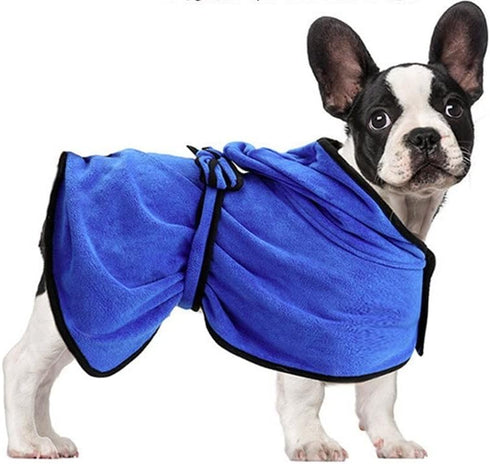 Generic Pet Cat Pullover Sweaters Hooded Bath Towel Hooded Super Absorbent Waist Belt Casual Spring