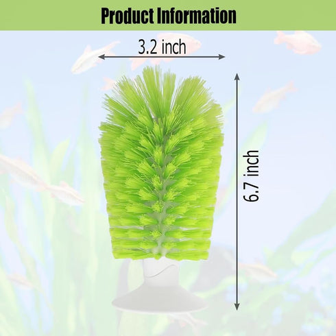 Turtle Brush with Suction Cup for Tank Scratches - Back Scrub and Shell Cleaning for Red Eared Slider - Exfoliate