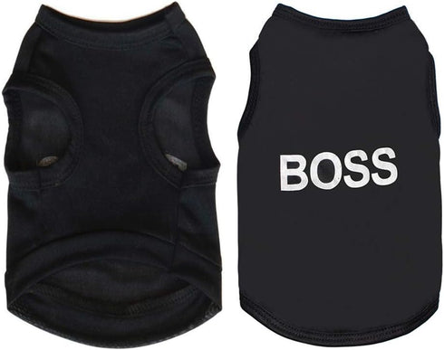 6 Packs Dog Clothes for Small Medium Dogs - Cute T Shirts for Chihuahua Yorkies, Black Vest Apparel