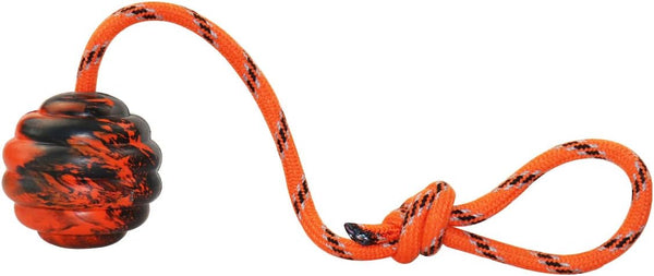 K9 Training Ball with Rope, Indestructible Dog Toy Ball with Handle for Training and Fetching