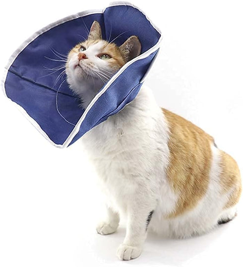 Soft Cat Recovery Collar E Collar, Nonwoven Fabric Elizabethan Collar for Cats and Puppies, Easy to Eat (M)