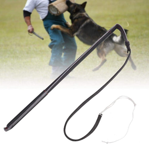 Pssopp Cowhide Dog Agitation Whip, Dog Teaser Wand for Pulling, Chasing, Chewing, Teasing, Outdoor Training