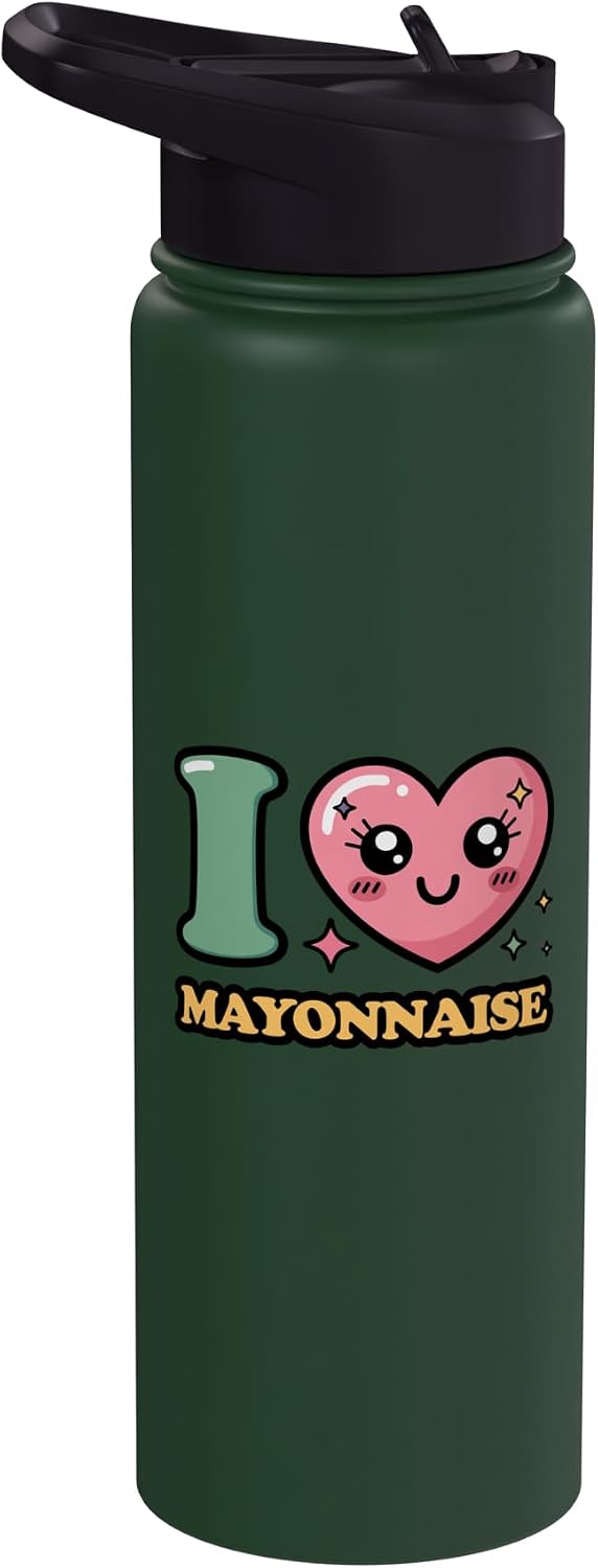 I heart Mayonnaise I love Mayonnaise Stainless Steel Insulated Water Bottle