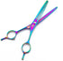 Professional Chunker Shear, 6.5"/8.0'' Twin Tail Downward Curved Pet Grooming Thinning/Blending Scissors