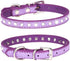 Puppy Dog Collar with Crystal Diamond Colorful Bling for Small Dog Cat Collars (S, Purple)